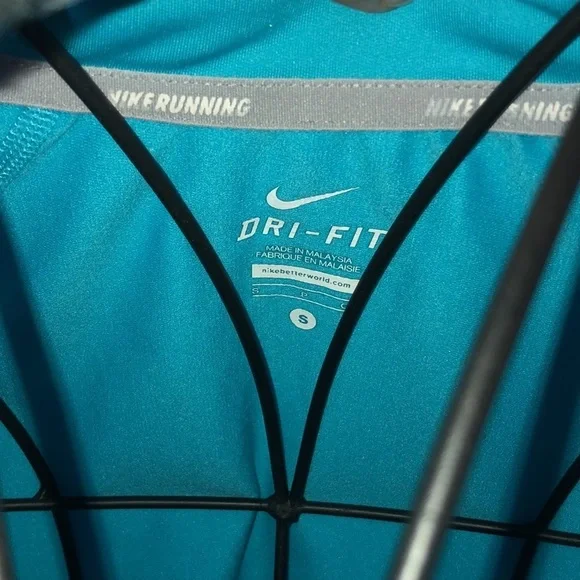 Nike blue quarter zip sweatshirt running sweatshirt workout top Nike clothing - Picture 3 of 5